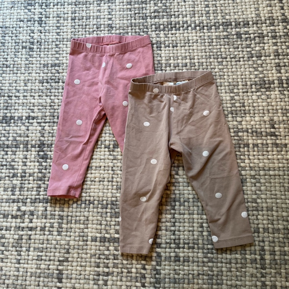 H&M | Girls polka dot leggings bundle | 12 months